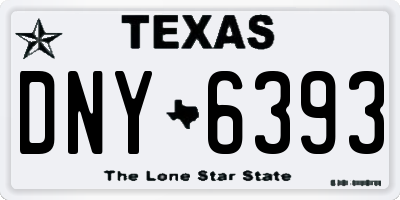 TX license plate DNY6393