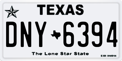 TX license plate DNY6394