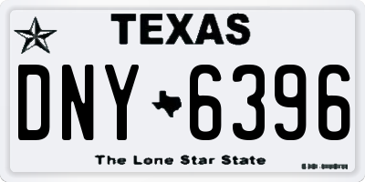 TX license plate DNY6396