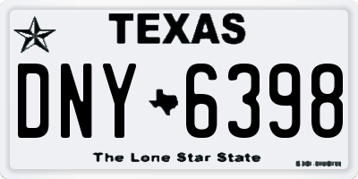 TX license plate DNY6398