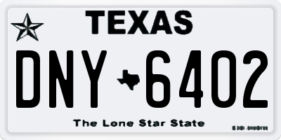 TX license plate DNY6402