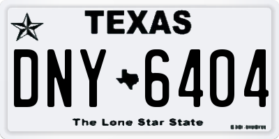 TX license plate DNY6404