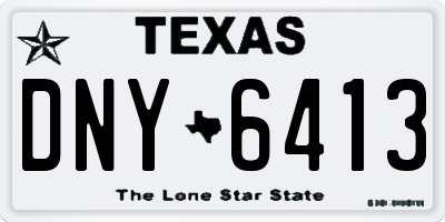 TX license plate DNY6413