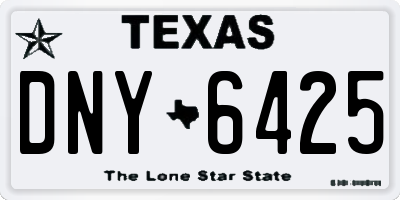 TX license plate DNY6425