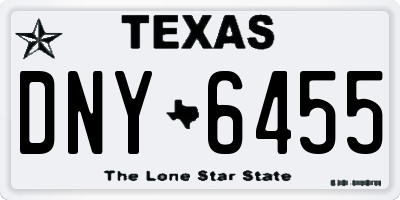 TX license plate DNY6455