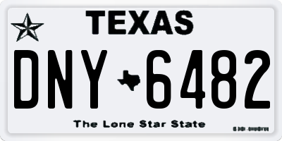 TX license plate DNY6482