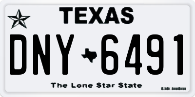 TX license plate DNY6491