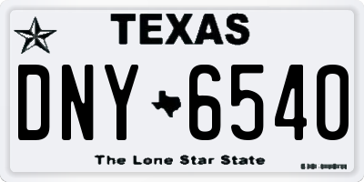 TX license plate DNY6540