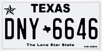 TX license plate DNY6646