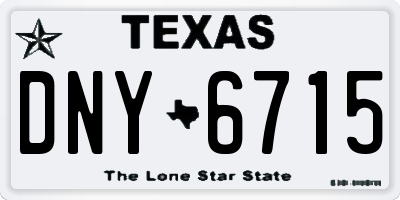 TX license plate DNY6715