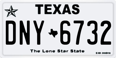 TX license plate DNY6732