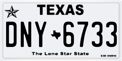 TX license plate DNY6733