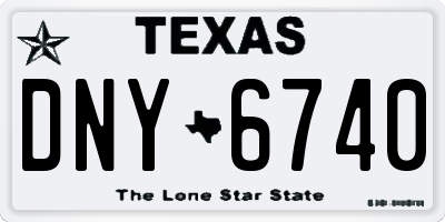 TX license plate DNY6740
