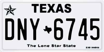 TX license plate DNY6745