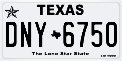 TX license plate DNY6750