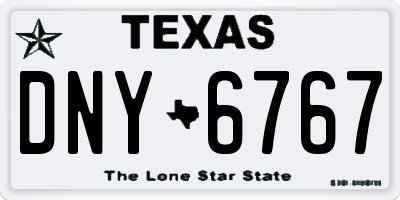 TX license plate DNY6767