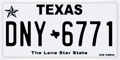 TX license plate DNY6771