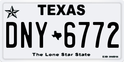 TX license plate DNY6772