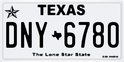 TX license plate DNY6780