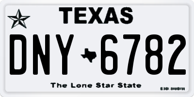 TX license plate DNY6782