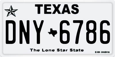 TX license plate DNY6786