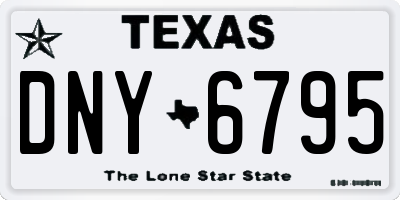 TX license plate DNY6795