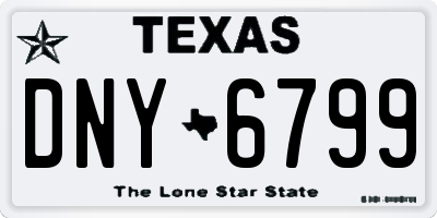 TX license plate DNY6799