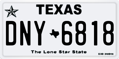 TX license plate DNY6818
