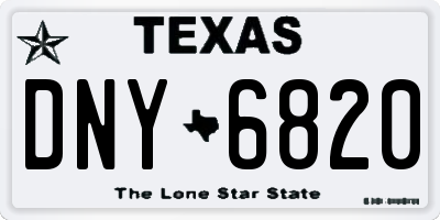 TX license plate DNY6820