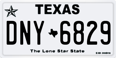 TX license plate DNY6829