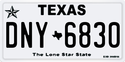 TX license plate DNY6830