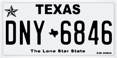 TX license plate DNY6846