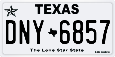 TX license plate DNY6857