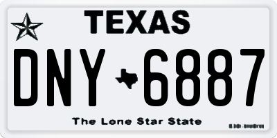 TX license plate DNY6887