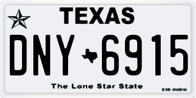 TX license plate DNY6915