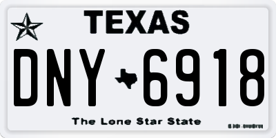 TX license plate DNY6918
