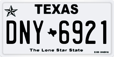 TX license plate DNY6921