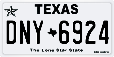 TX license plate DNY6924