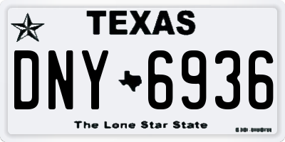TX license plate DNY6936