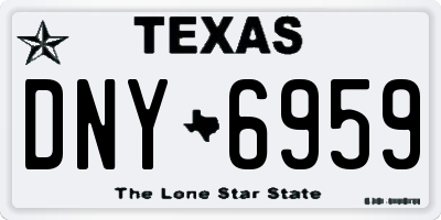 TX license plate DNY6959