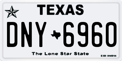 TX license plate DNY6960
