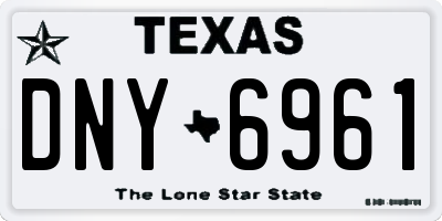 TX license plate DNY6961