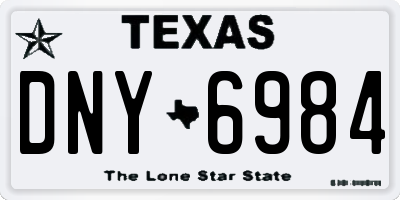 TX license plate DNY6984