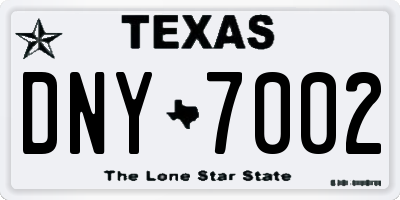 TX license plate DNY7002