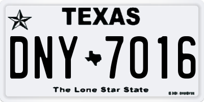 TX license plate DNY7016