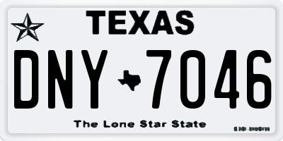 TX license plate DNY7046