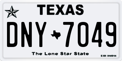 TX license plate DNY7049