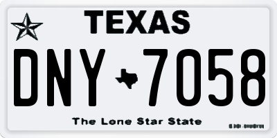 TX license plate DNY7058
