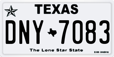 TX license plate DNY7083