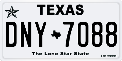 TX license plate DNY7088